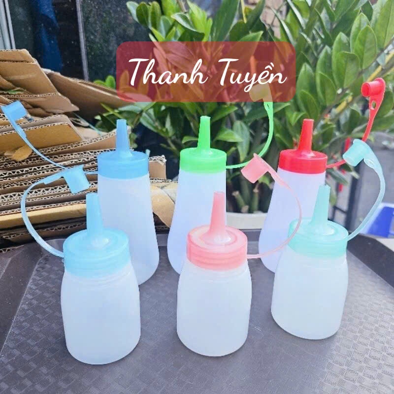 Bình đựng sốt nhựa set 10,chai,lọ bình nhựa đủ dung tích ( 150ml,250ml)