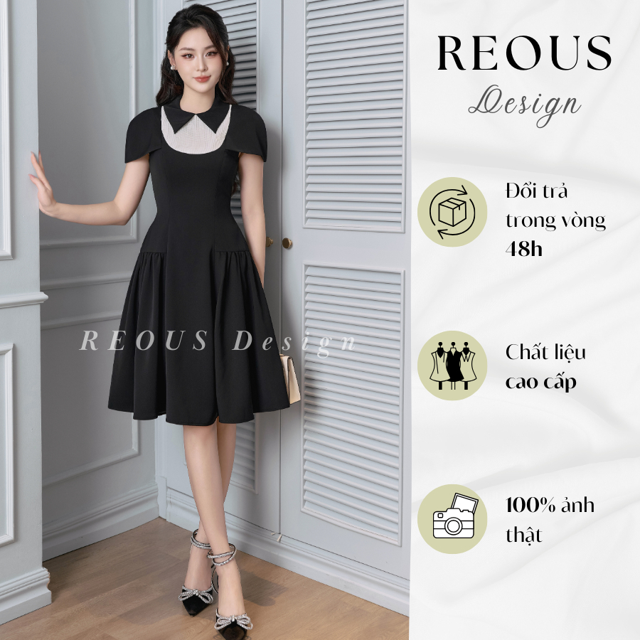 Váy đen phối trắng nữ tính ngọt ngào JOLIE DRESS