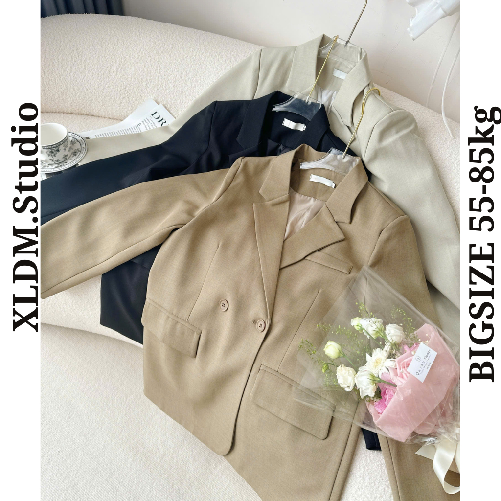 Áo blazer nữ BIGSIZE thiết kế dài tay phong cách Hàn Quốc XLDM Studio (Luna blazer)