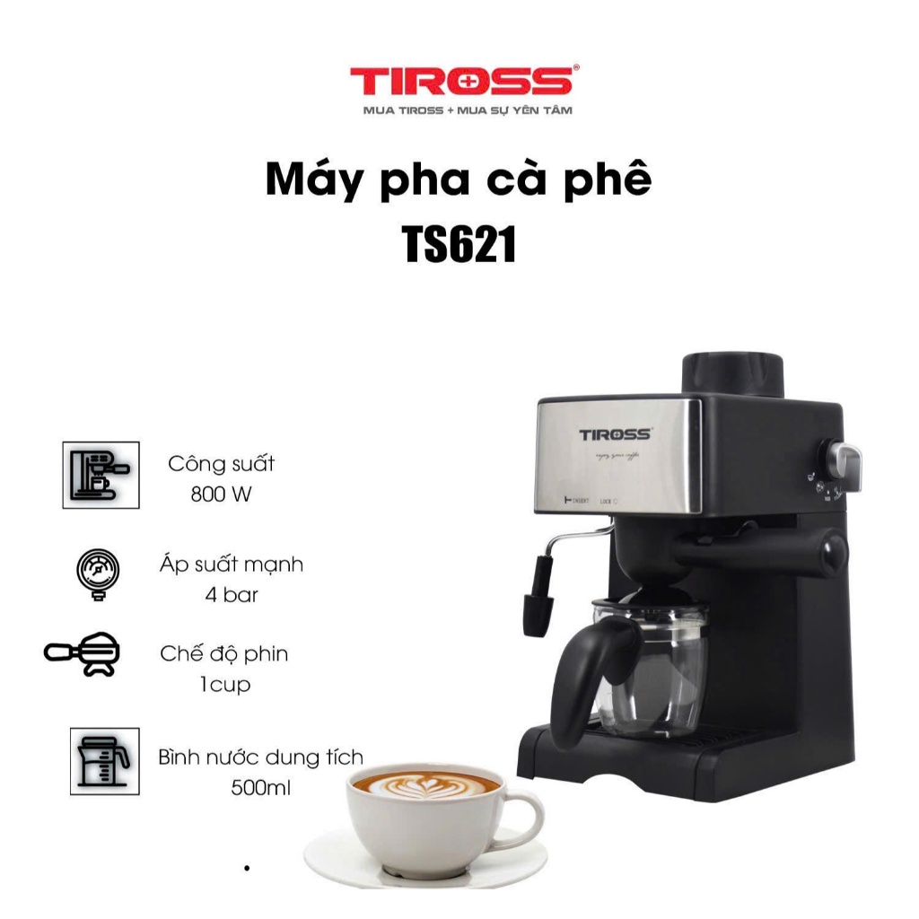 |dogiadung| MÁY PHA CÀ PHÊ TỰ ĐỘNG #TIROSS TS621