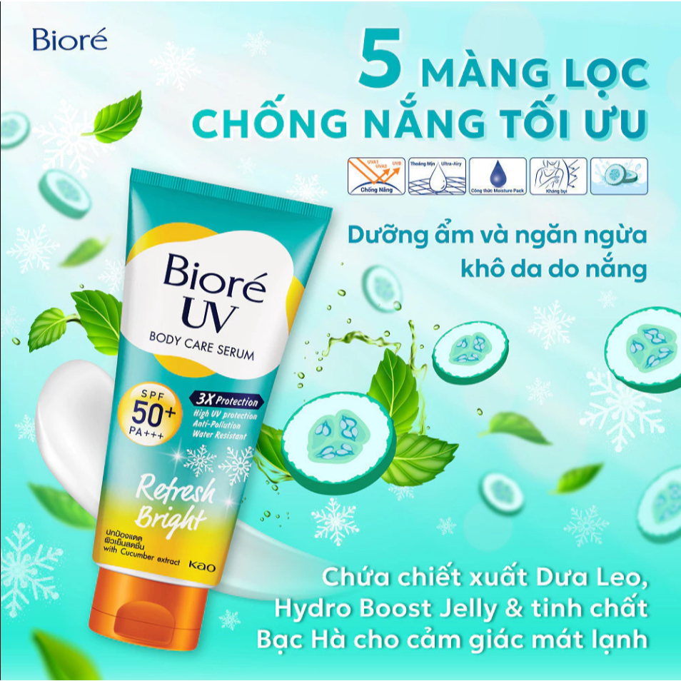 [DAILY] Serum Chống Nắng Dưỡng Thể Kháng Bụi Bioré Dưỡng Ẩm Sâu Sáng Mịn Mát Lạnh SPF 50+/PA+++ Hasaki | BigBuy360 - bigbuy360.vn