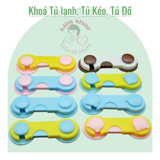 Khóa Chốt Cài Tủ Lạnh, Tủ Đồ, Ngăn Kéo Chống Kẹp Tay An Toàn Cho Bé