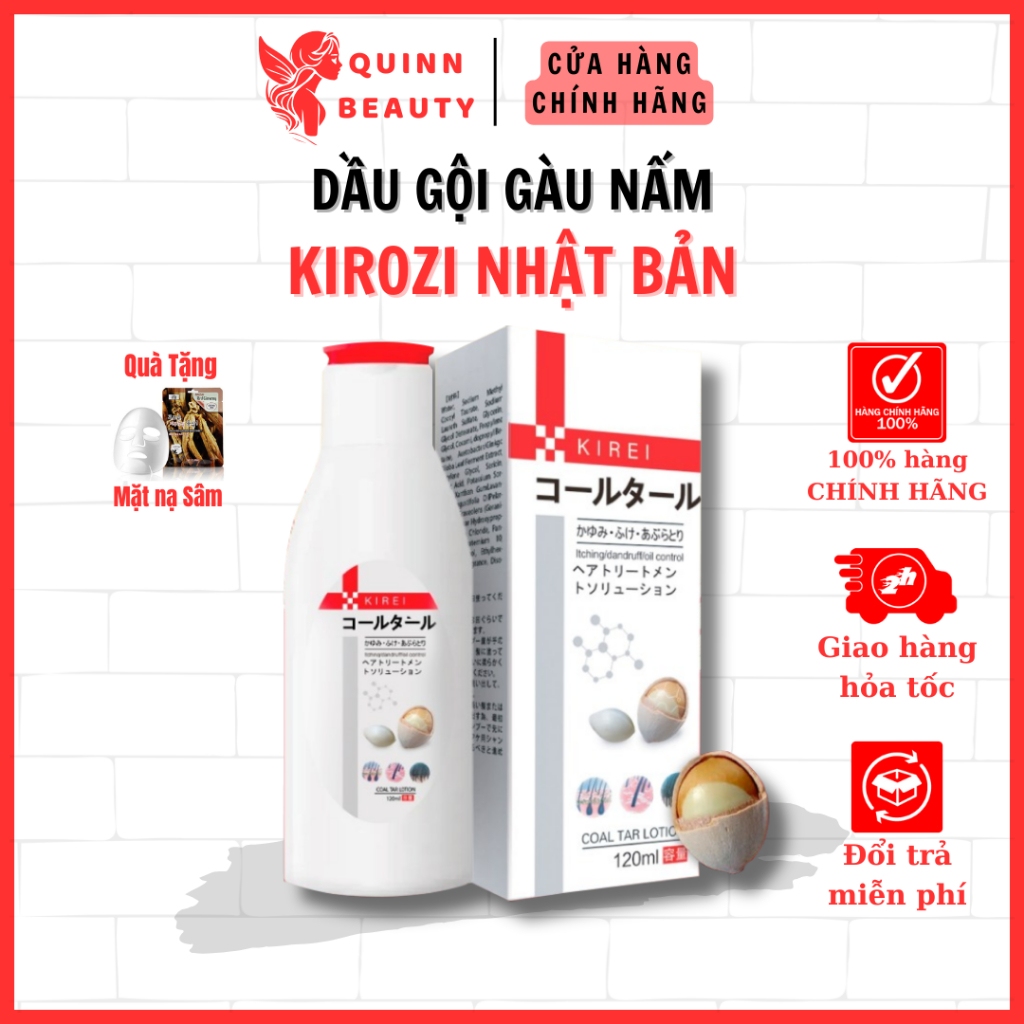 Dầu gội gàu nấm KIROZI Nhật Bản - Dầu KIROZI thành phần tự nhiên giúp cải thiện nấm ngứa, sạch gàu da đầu - QUINN BEAUTY