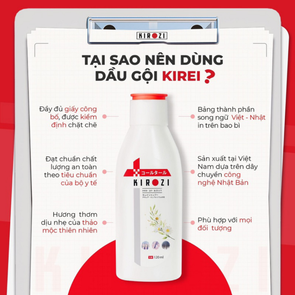 Dầu gội gàu nấm KIROZI Nhật Bản - Dầu KIROZI thành phần tự nhiên giúp cải thiện nấm ngứa, sạch gàu da đầu - QUINN BEAUTY