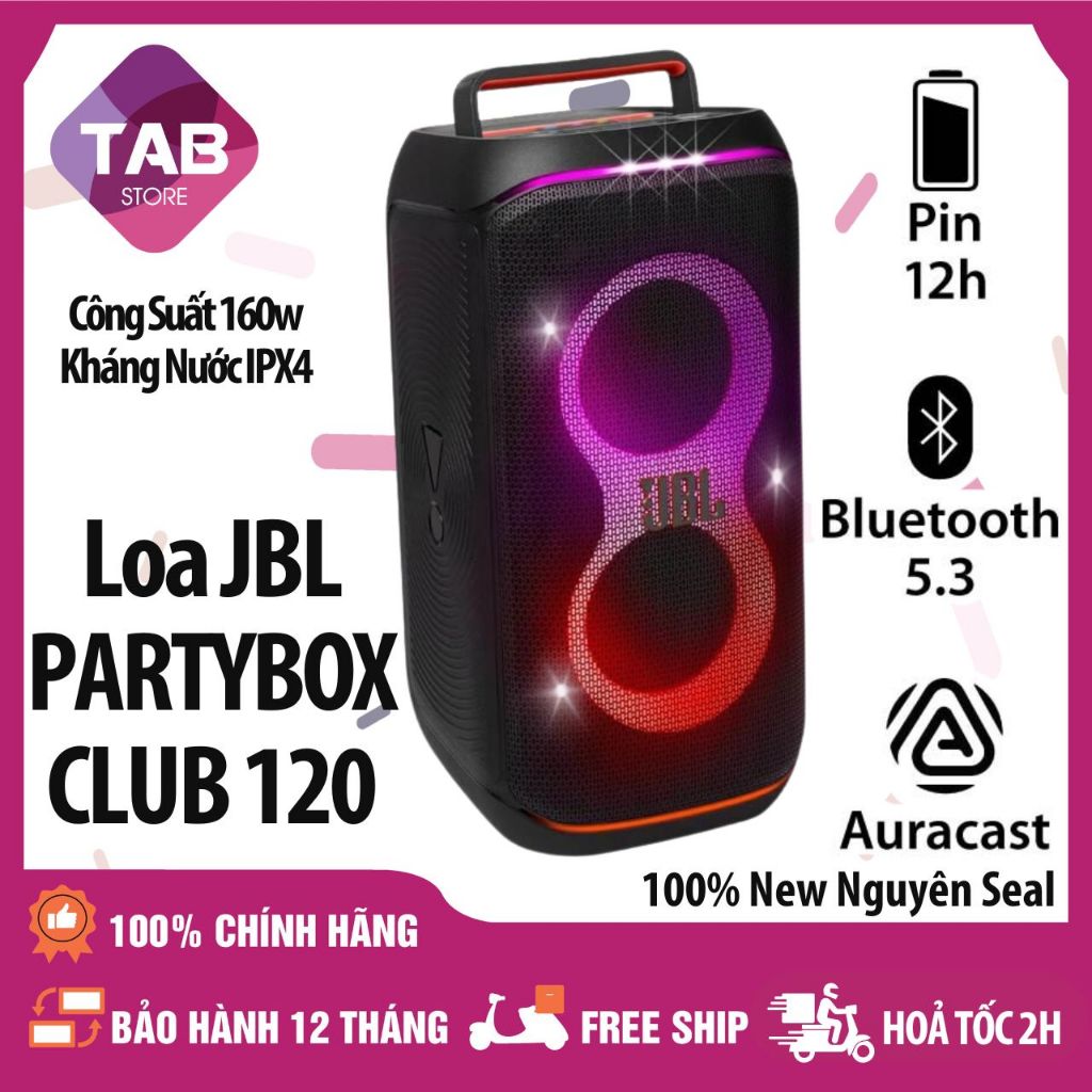 Loa JBL Partybox Club 120 100 Chính Hãng - Bảo Hành 12 Tháng