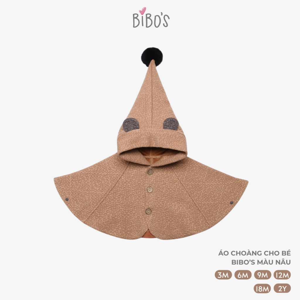 Áo Choàng Mùa Đông Cho Bé Trai, Bé Gái Bibo’s Chất Liệu Mềm Mại Ấm Áp An Toàn Với Làn Da Nhạy Cảm Củ