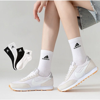Tất ADIDAS cổ ngắn Vớ thể thao ngắn cổ dệt kim Hàng dày xuất dư Coton cao cấp hạn chế mùi hôi Logo thêu sắc nét