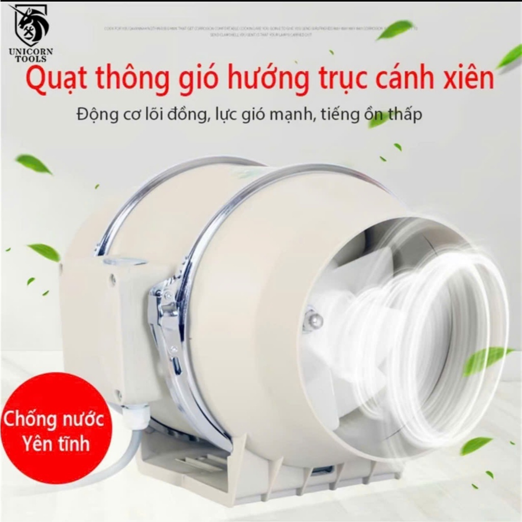 Quạt thông gió hút mùi lõi đồng 100%
