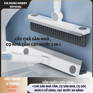 Cây Chổi Cọ Sàn Nhà Vệ Sinh Xoay 180° Đa Năng – Gạt Nước Chà Góc Khe Tay Cầm Dài Không Đau Lưng 