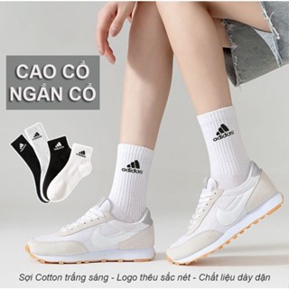 Tất ADIDAS cổ cao Hàng dày xuất khẩu Vớ thể thao dệt kim cao cấp 95% Coton hạn chế mùi hôi và thông thoáng