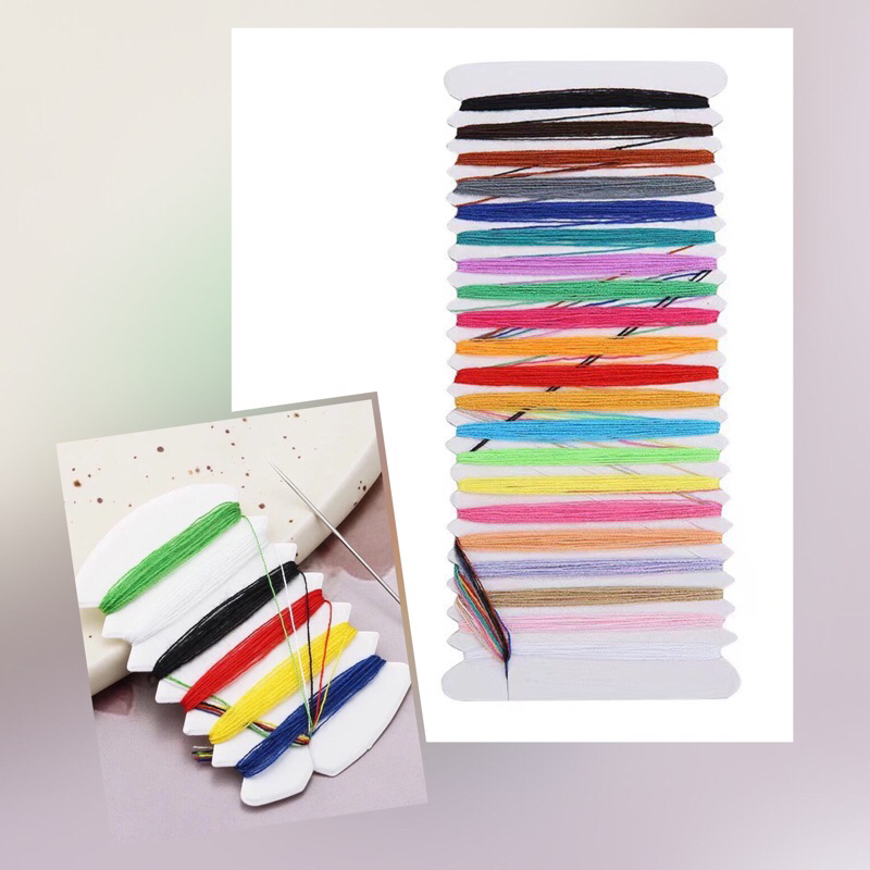 Bộ kim chỉ mini nhiều màu, bộ kim chỉ cá nhân mang đi du lịch.