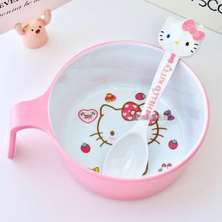🌸[ HELLO KITTY HỒNG DÂU TÂY ] CHÉN BÁT TÔ DĨA LY CỐC