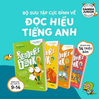 Combo 4 Sách “kinh thánh về đọc hiểu tiếng Anh”:  Reader's Bank Level 1 - Level 4 ( Đối Tượng Học Sinh Lớp 1- 4)