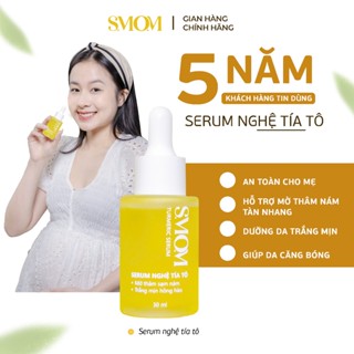 Serum nghệ tía tô Smom niacinamide hỗ trợ mờ thâm, serum hỗ trợ dưỡng sáng da 30ml