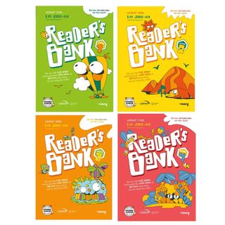 Combo 4 Sách “kinh thánh về đọc hiểu tiếng Anh”:  Reader's Bank Level 1 - Level 4 ( Đối Tượng Học Sinh Lớp 1- 4)