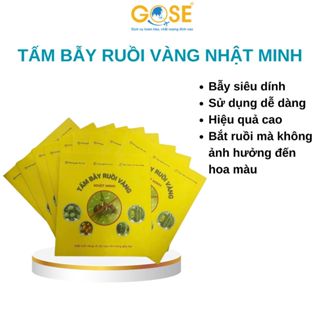 Bẫy ruồi vàng 2 mặt siêu dính miếng dán diệt côn trùng bảo vệ mùa màng cây ăn quả