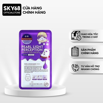 Mặt Nạ Dưỡng Trắng Da MayCreate Pearl Light Perception Bright Skin Mask 28ml - PEARL LIGHT