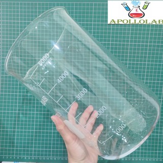 CỐC ĐỐT 2000ml thủy tinh chia vạch chịu nhiệt/Beaker 2000ml