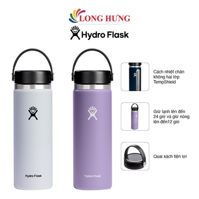 Bình nước giữ nhiệt nóng lạnh Hydro Flask Wide Flex Cap 20 OZ/591ml - Hàng chính hãng