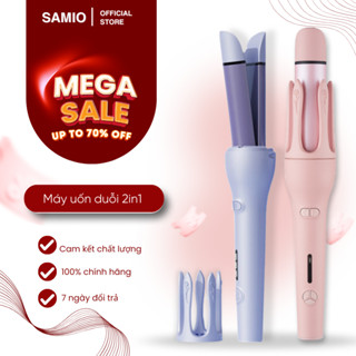 Máy uốn tóc Samio Uốn Duỗi Là Tóc 2in1 chống bỏng trục 32mm, Máy Tạo Kiểu Tự Động Duỗi Là Tóc Cao Cấp Phủ Gốm - Extra