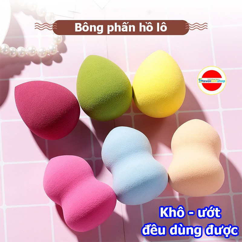 Bông phấn Hồ lô siêu mịn (2 cái)