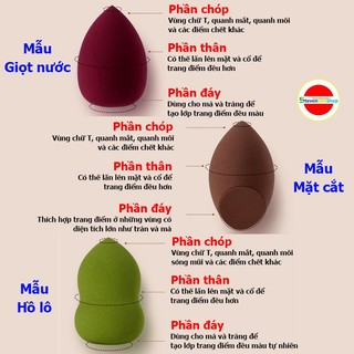 Bông phấn Hồ lô siêu mịn (2 cái)