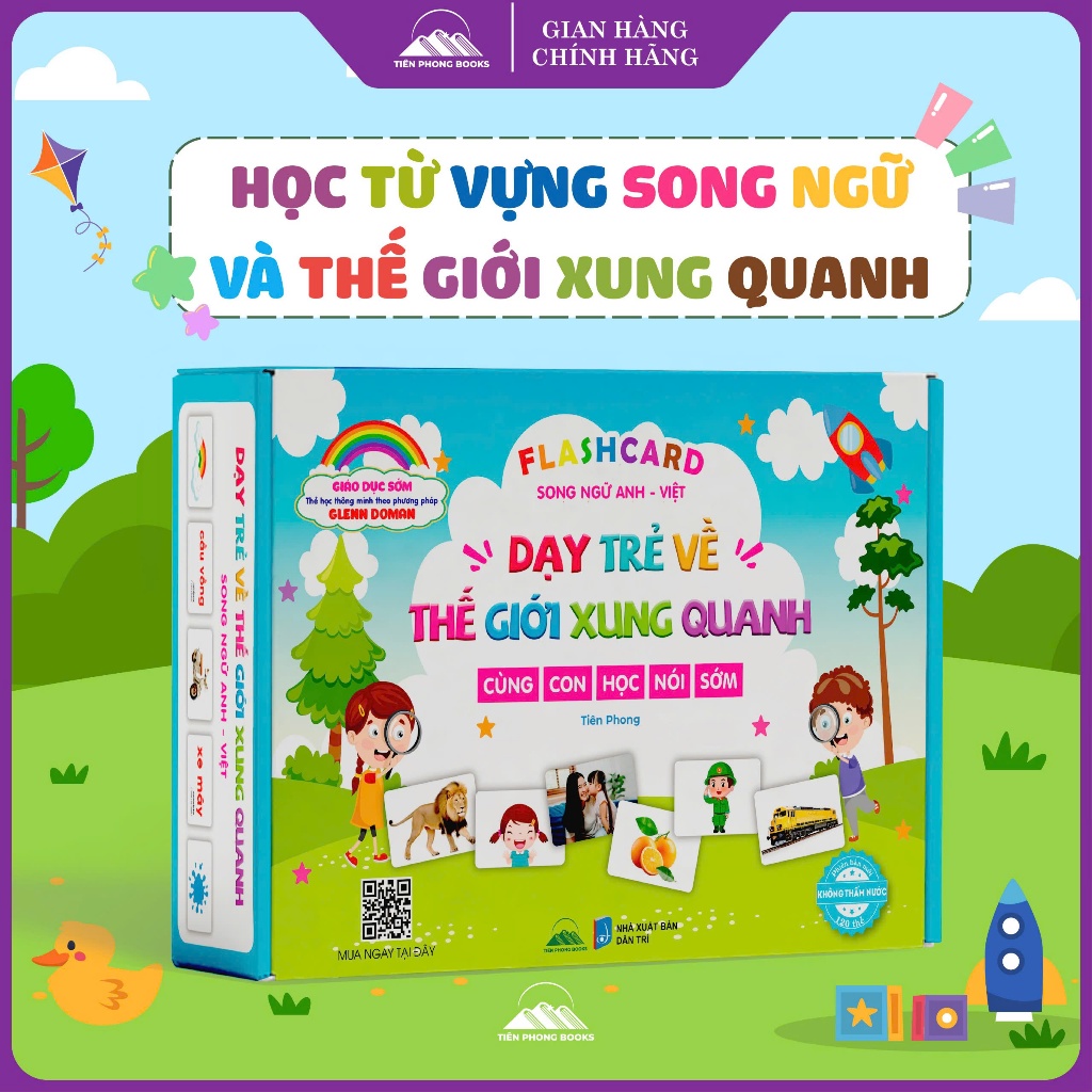 Sách - Dạy Trẻ Về Thế Giới Xung Quanh - Song Ngữ Anh-Việt - 120 Thẻ Học Thông…