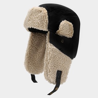 Mũ len nam nữ mũ phi công lông cừu dày dặn giữ ấm che tai mùa đông thời trang phong cách Hàn Quốc