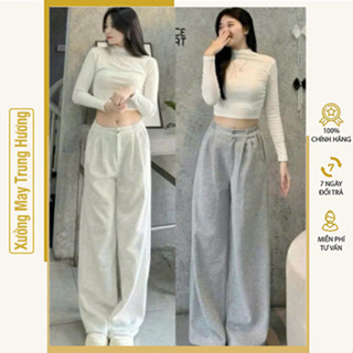  {HÀNG NỈ ĐẸP DÀY MỊN} QUẦN ỐNG RỘNG 1 KHUY xếp ly CHẤT NỈ 2 DA ÉP MỊN Loại 1 Dày Dặn Form Dài Rộng Thể Thao Cá Tính CV86 