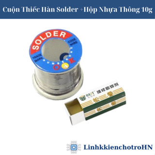 Combo Cuộn Thiếc Hàn Solder-OK 0.8mm-100g và Nhựa Thông Hộp Loại Tốt
