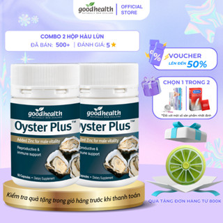 Combo 2 hộp Hàu lùn Good Health Oyster Plus New Zealand tăng cường sinh lý nam giới hộp 60 viên