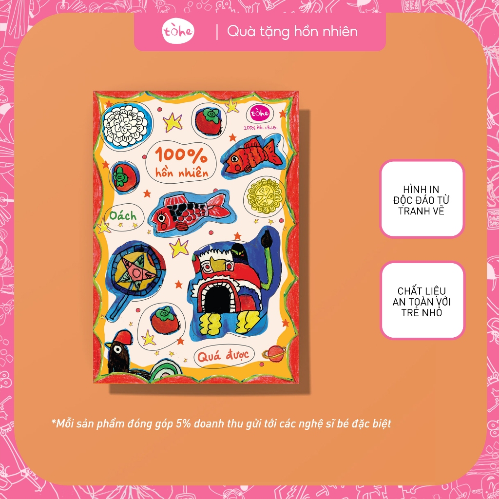 Sticker bóc dán Tòhe in hình độc đáo, sticker dán trang trí (1 tờ lẻ, giao mẫu ngẫu nhiên)