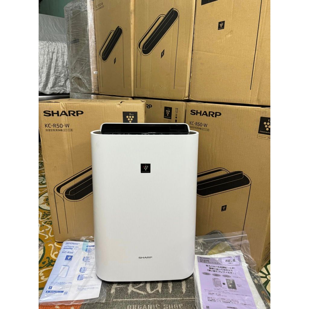 MÁY LỌC KHÔNG KHÍ SHARP KC50-W NỘI ĐỊA NHẬT MỚI 100%