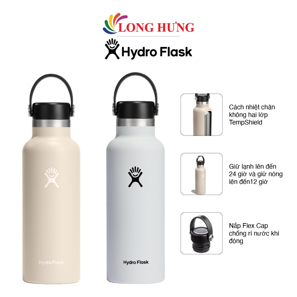 Bình nước giữ nhiệt nóng lạnh Hydro Flask Standard Flex Cap 18 OZ/532ml - Hàng chính hãng