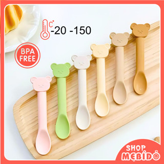Thìa Ăn Dặm Silicon Cao Cấp Hình Gấu Cho Bé Ăn Dặm Kiểu Nhật Và Truyền Thống - Shop Mẹ Bí Đỏ