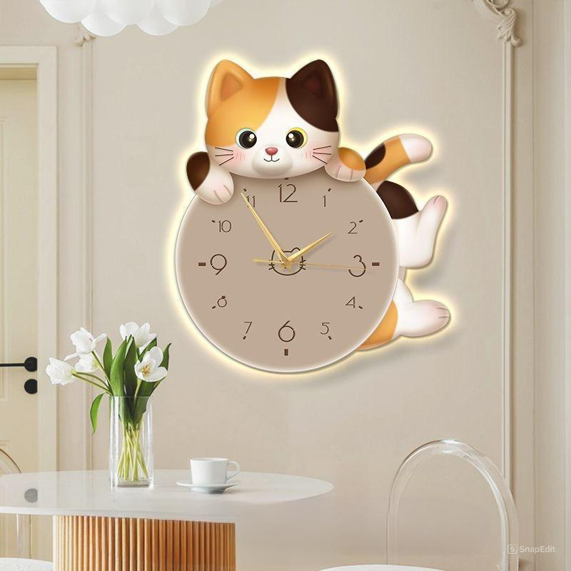 Tranh Tráng Gương Đèn LED Cao Cấp Mèo Con Đáng Yêu Treo Phòng Ngủ, Phòng Khách,..