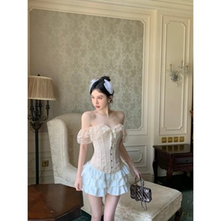 CORSET STORY - Set đầm công chúa áo corset siết eo mix chân váy xòe tầng xốp