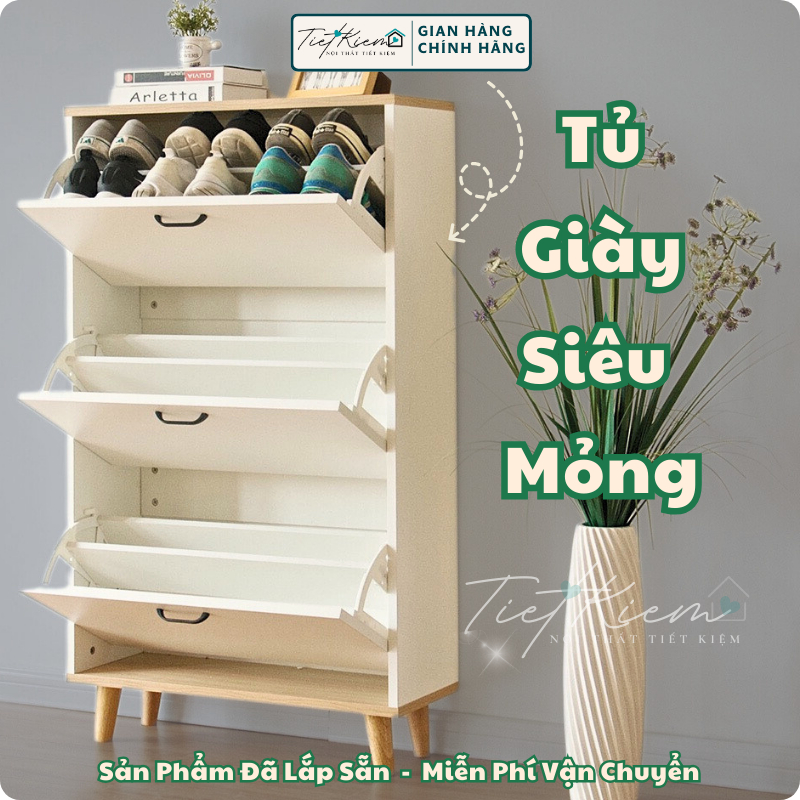 Các mẫu tủ giày cánh lật gỗ Nội Thất Tiết Kiemejn TG19190