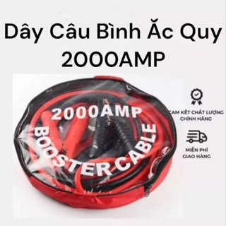 Dây câu bình ắc quy ô tô  2000A kích điện cứu hộ ô tô dài 4 mét