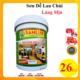 [1Thùng/1Đơn] 26kg Sơn nước SANLUX Dễ Lau Chùi cao cấp đủ màu giá rẻ trang trí decor phòng