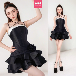 Đầm dự tiệc MINA thiết kế dáng xoè tầng ngắn mini chất liệu Taffta Hàn quyến rũ - MN288