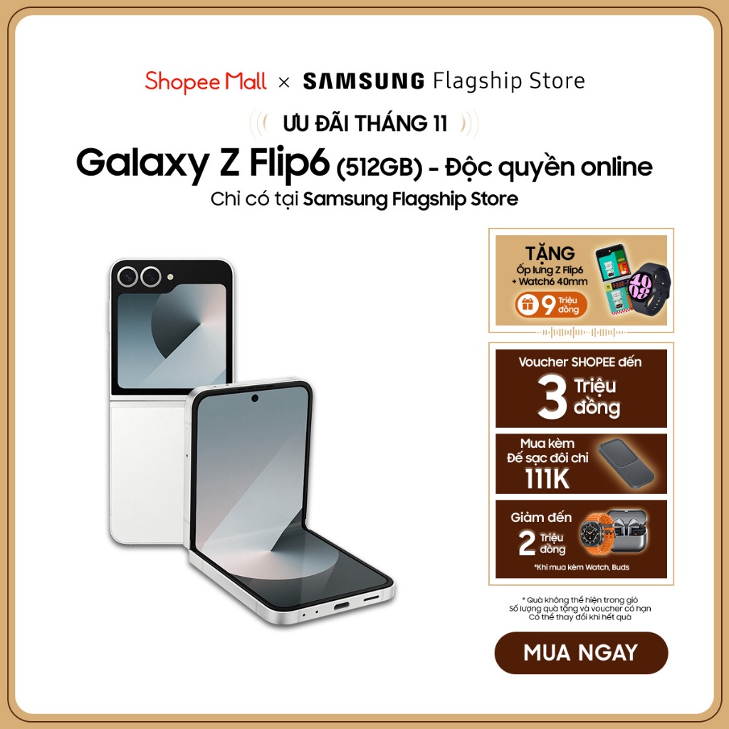 Điện thoại Samsung Galaxy Z Flip6 (12GB/512GB) - Độc quyền online