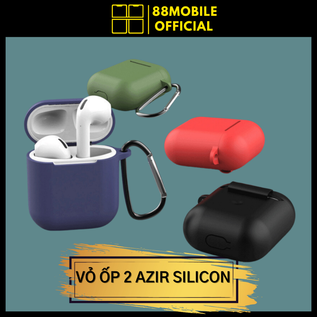 Vỏ bảo vệ ốp case Azir silicon cao cấp dành cho tai nghe airpod 2 I 88Mobile
