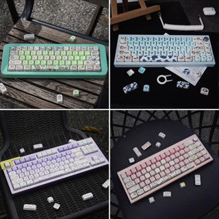 Keycap MOA profile, nhựa PBT Kitten, Cute Cow, Pink Piglet, Space Rabbit- In Dyesub nút bàn phím cơ