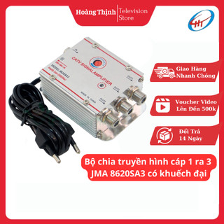 Bộ chia truyền hình cáp 1 ra 3 JMA 8620SA3 có khuếch đại - Đẩy điện Signal 3