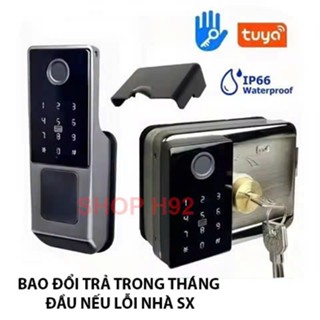 [Chống nước] Khóa vân tay cửa sắt mở, cửa lùa dùng app Tuya/TTlock