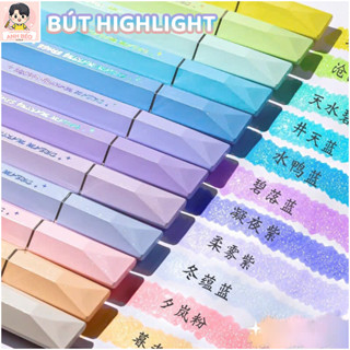 Set 4 Bút Highlight Gradient Màu Pastel Chất Lượng Cao Đánh Dấu Đa Chức Năng Văn Phòng Phẩm