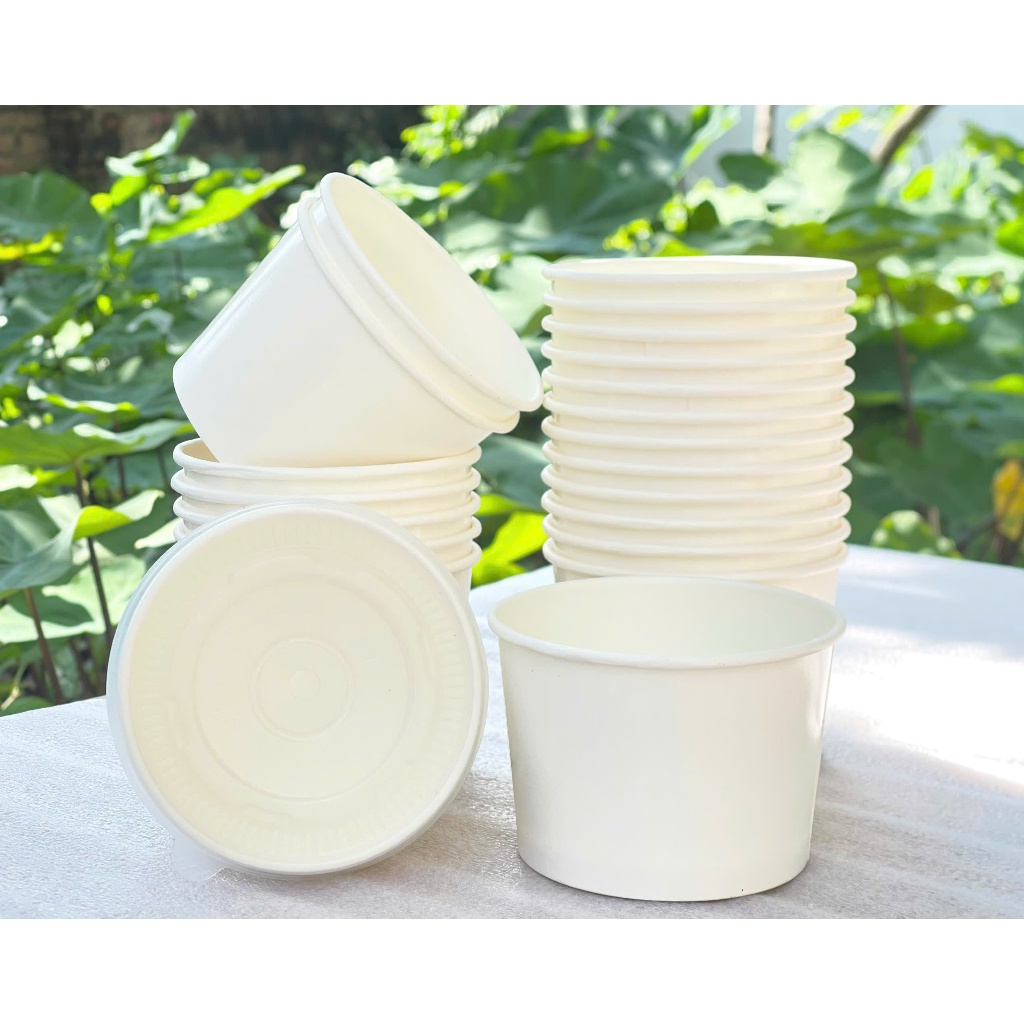 [COMBO SIÊU TIẾT KIỆM] 50 tô giấy 300ml đựng đồ ăn vặt, kem, soup, canh, bánh ...HÀNG CHÍNH HÃNG