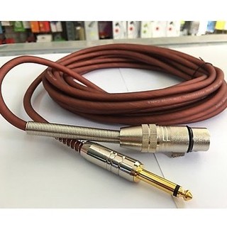 Dây Micro nâu dài 6m - dây micro cao cấp - dây Mic liền rắc màu nâu dài 6m