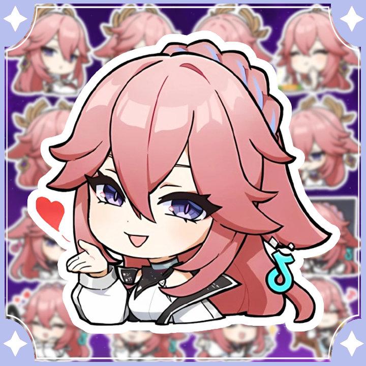 [Genshin Impact] Sticker Yae Miko - Hình dán chibi yae